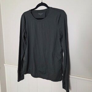 ATHLETA Solid Grey Sunlover UPF Tulip Back Top